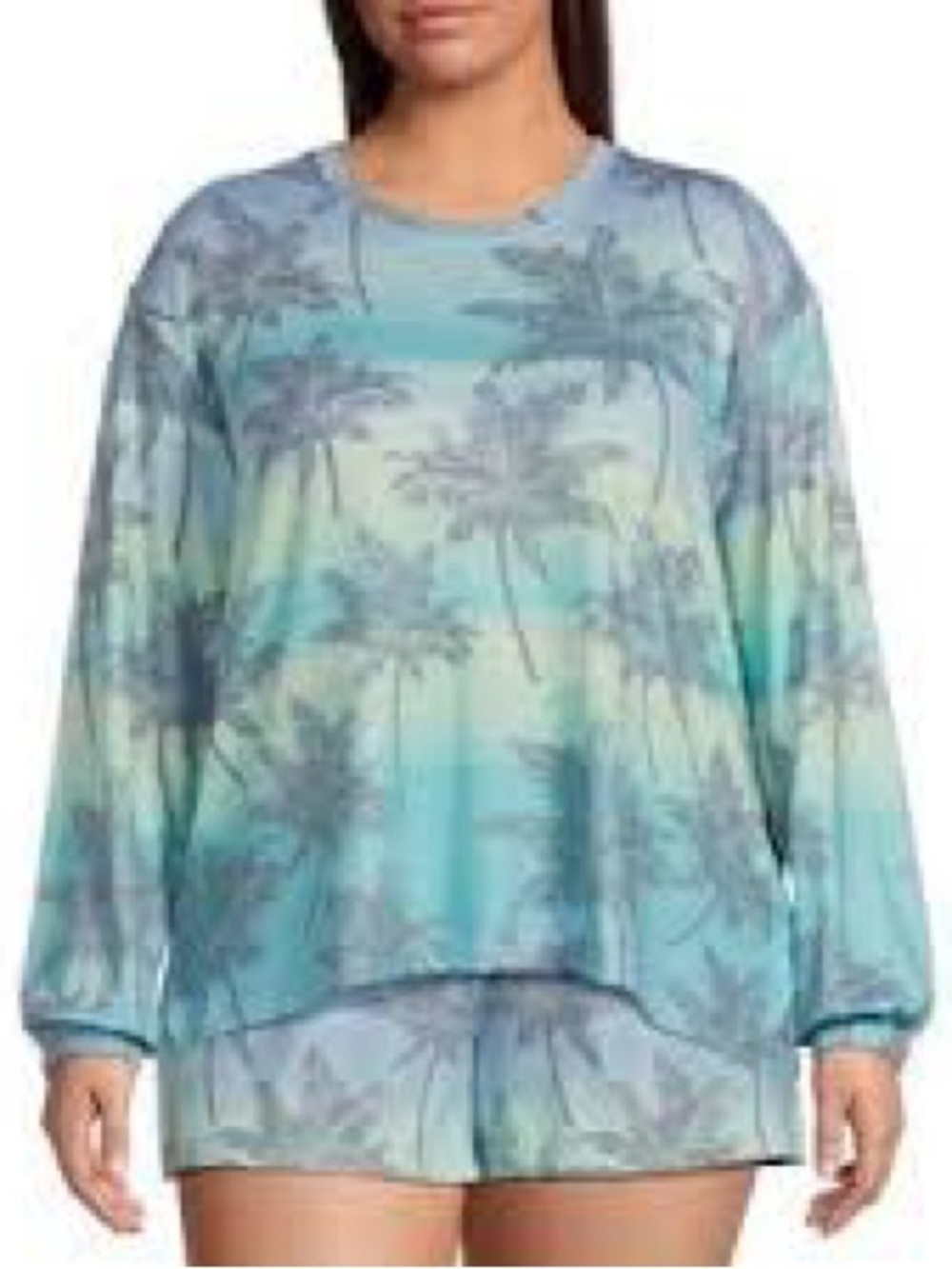PJ Salvage Tropical Pajama Set in Aqua and Teal